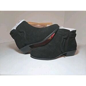 Skechers Suede Black Ankle Booties